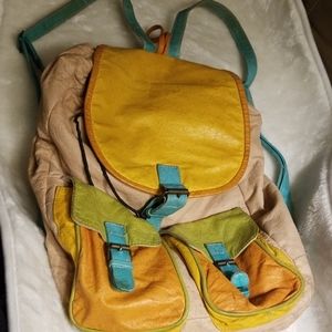 Sereta Multicolor Leather Backpack